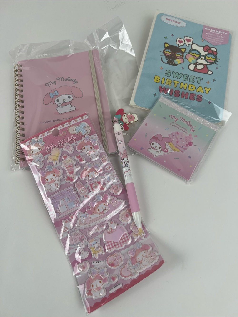 Sanrio My Melody Pink and Light Blue Kids Stationery Gift Set